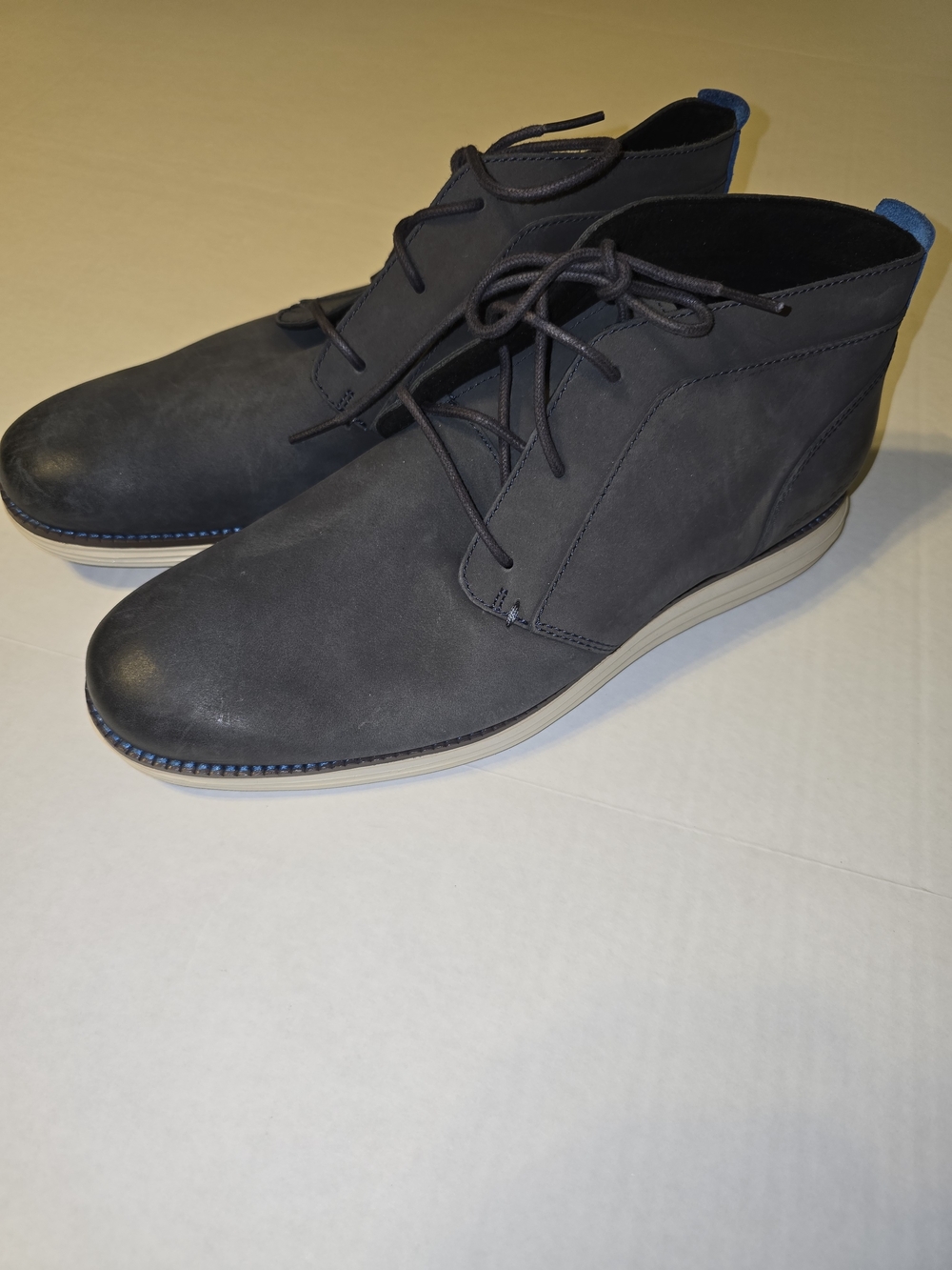 Cole Haan Men's ØriginalGrand Remastered Waterproof Chukka Boots 10.5 Navy Blue